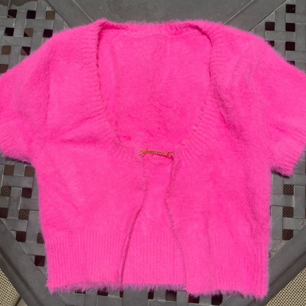 JACQUEMUS La Maille Neve Pink top